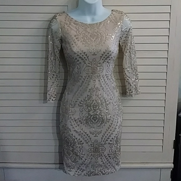 Gold and Nude Dress - Picture 1 of 3